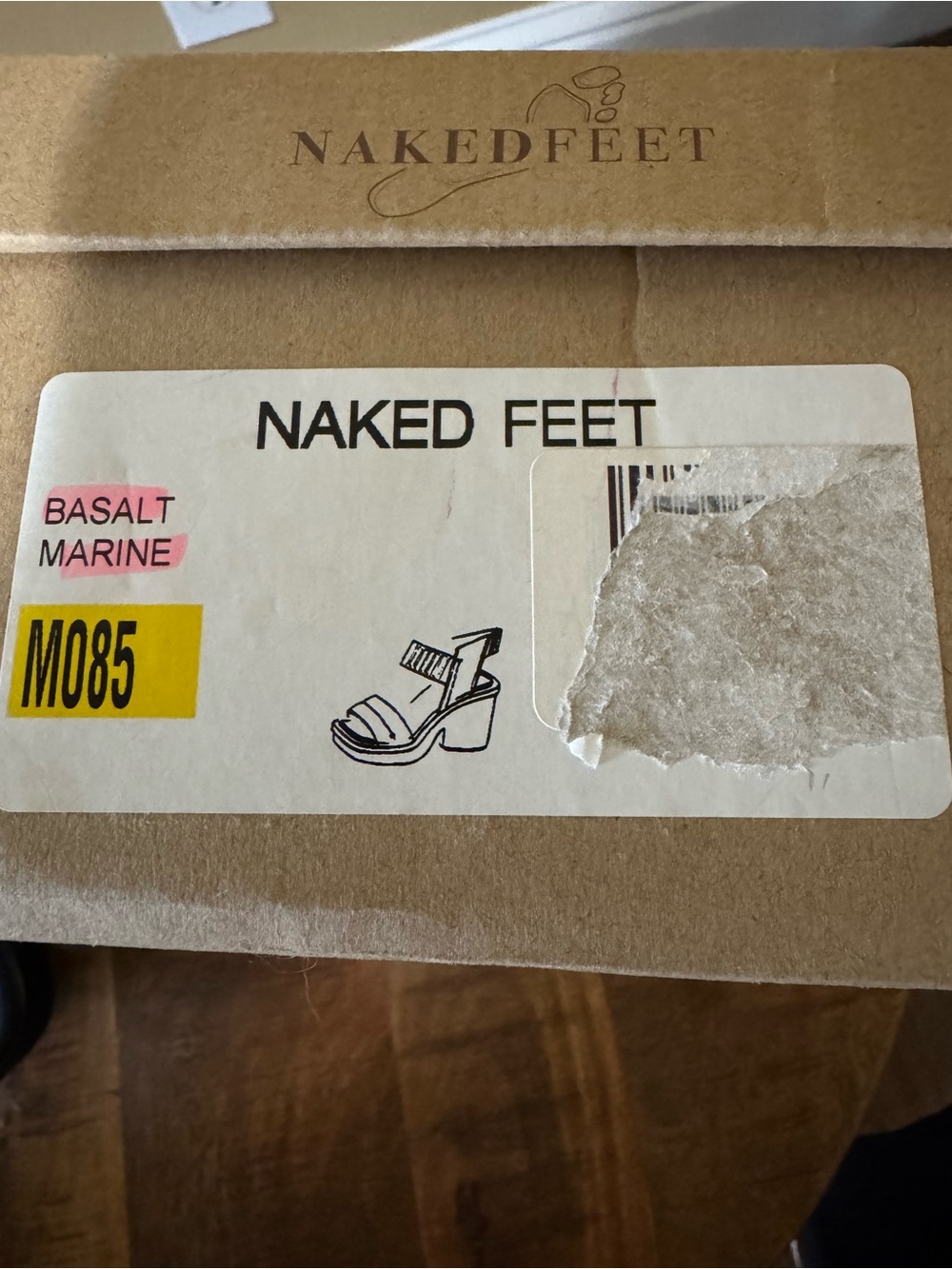 Naked Feet Navy and Black Strappy Flat Sandals 8.5 - Picture 9 of 9